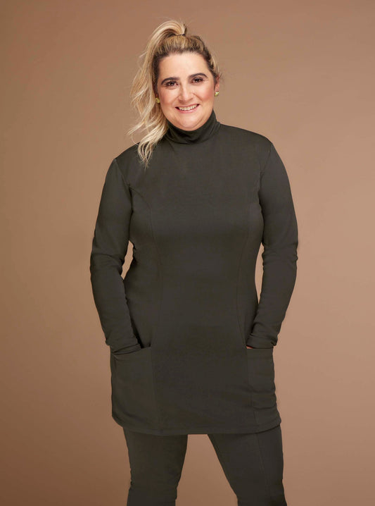 Veste gola alta, manga longa Venus Top