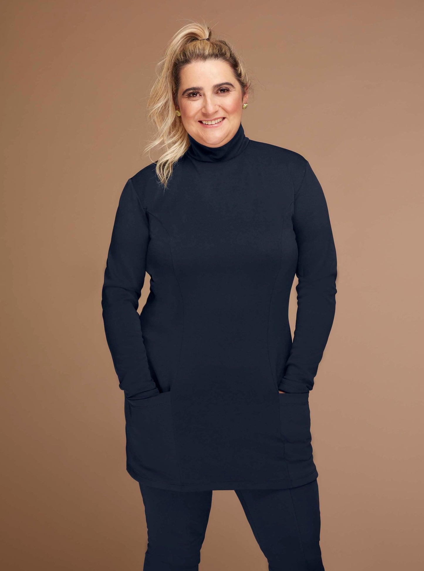 Veste gola alta, manga longa Venus Top