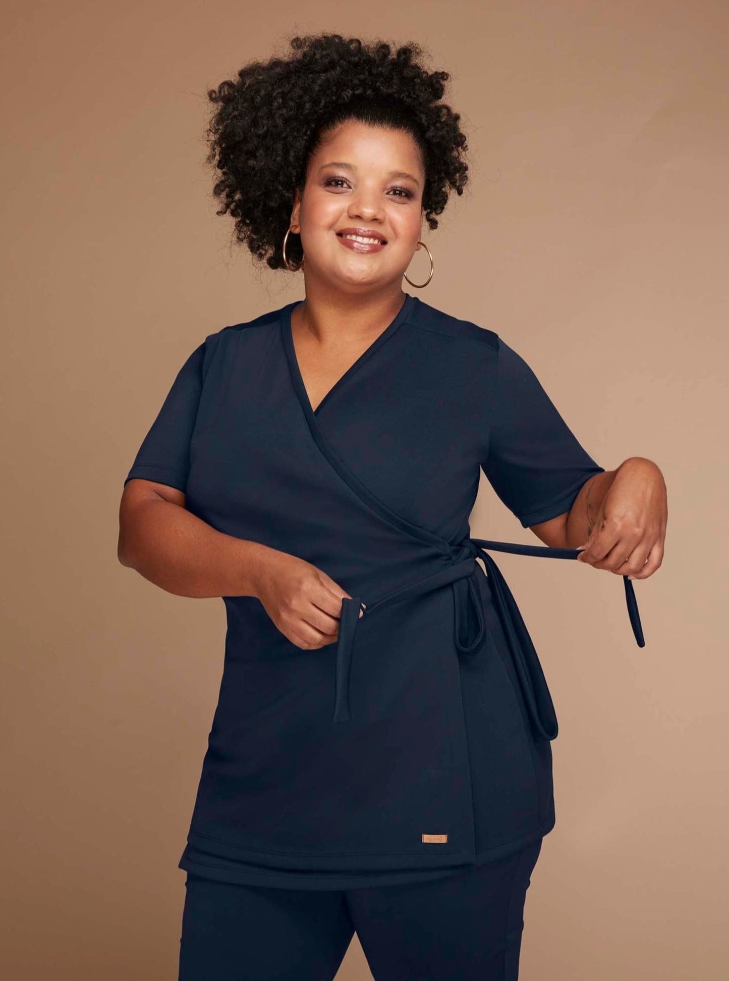 Veste wrap manga curta Alina Trend