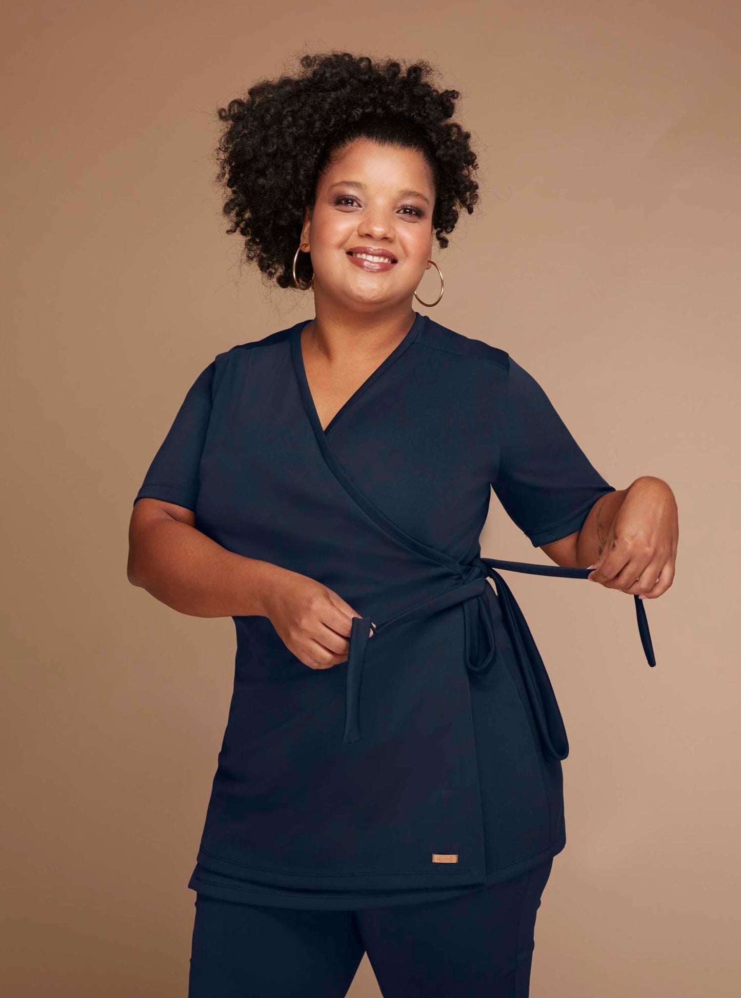 Veste wrap manga curta Alina Top