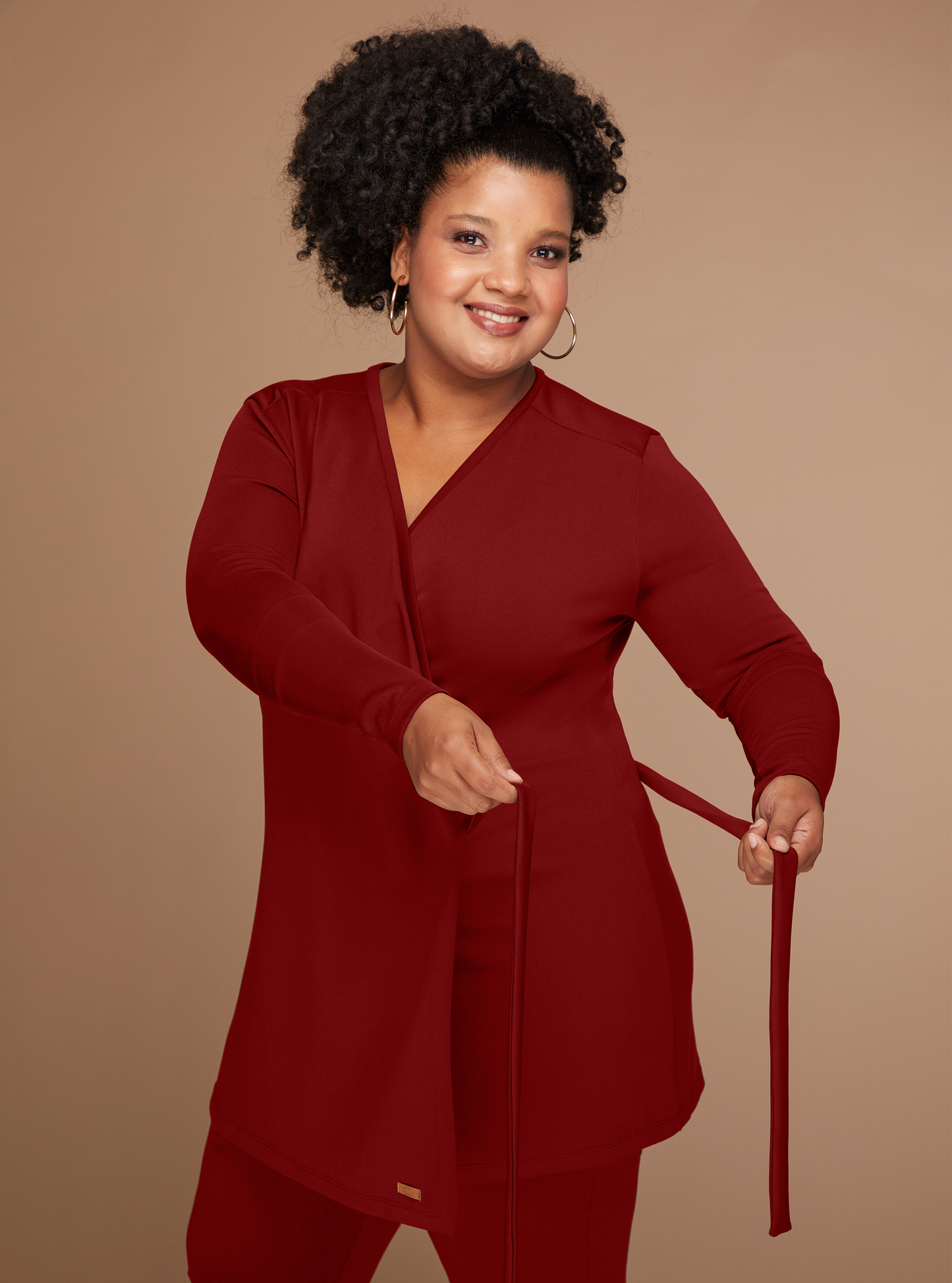 Veste wrap manga longa Alina Trend